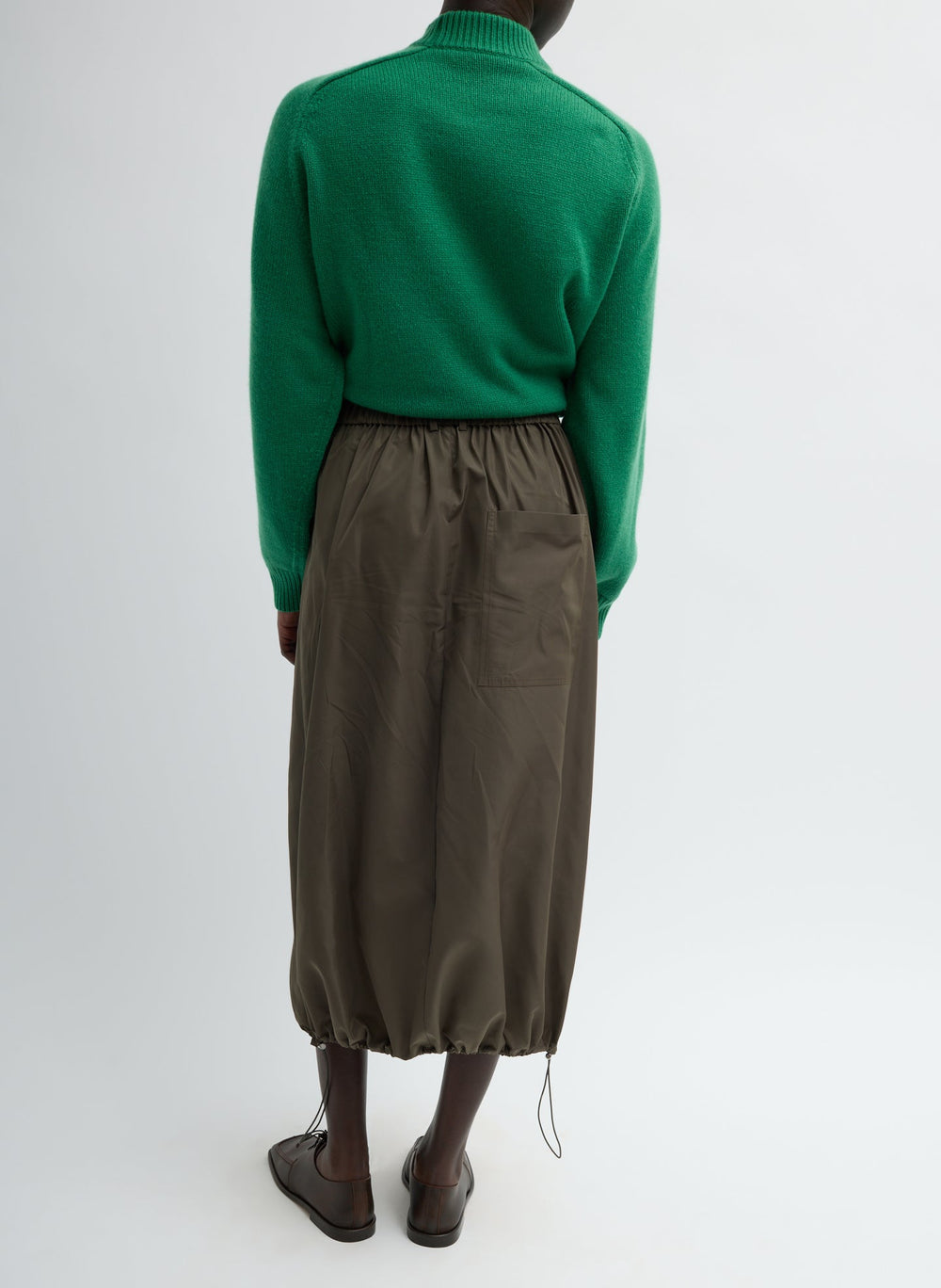 Italian Sporty Nylon Midi Anorak Skirt | Tibi