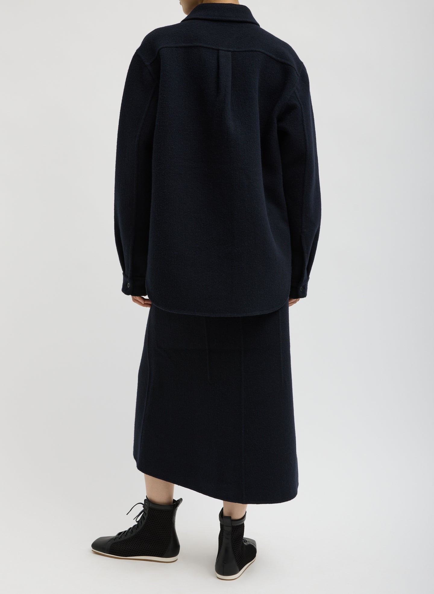 Luxe Double Faced Wool Angora Sculpted Skirt | Tibi