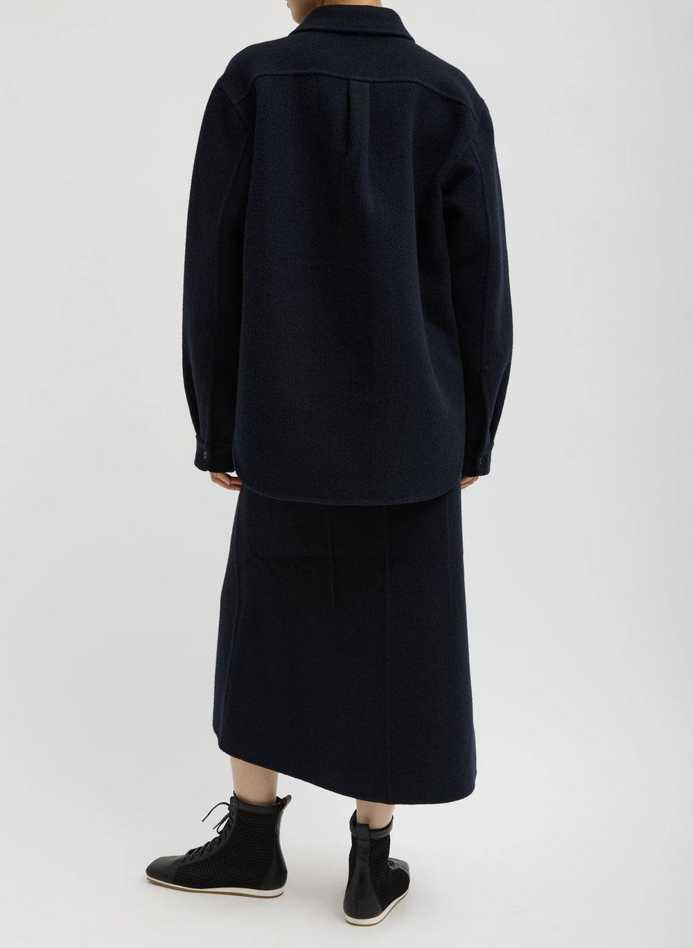 Luxe Double Faced Wool Angora Sculpted Skirt | Tibi