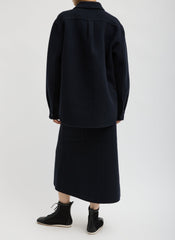 Luxe Double Faced Wool Angora Sculpted Skirt | Tibi