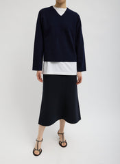 Luxe Double Faced Wool Angora Sculpted Skirt | Tibi