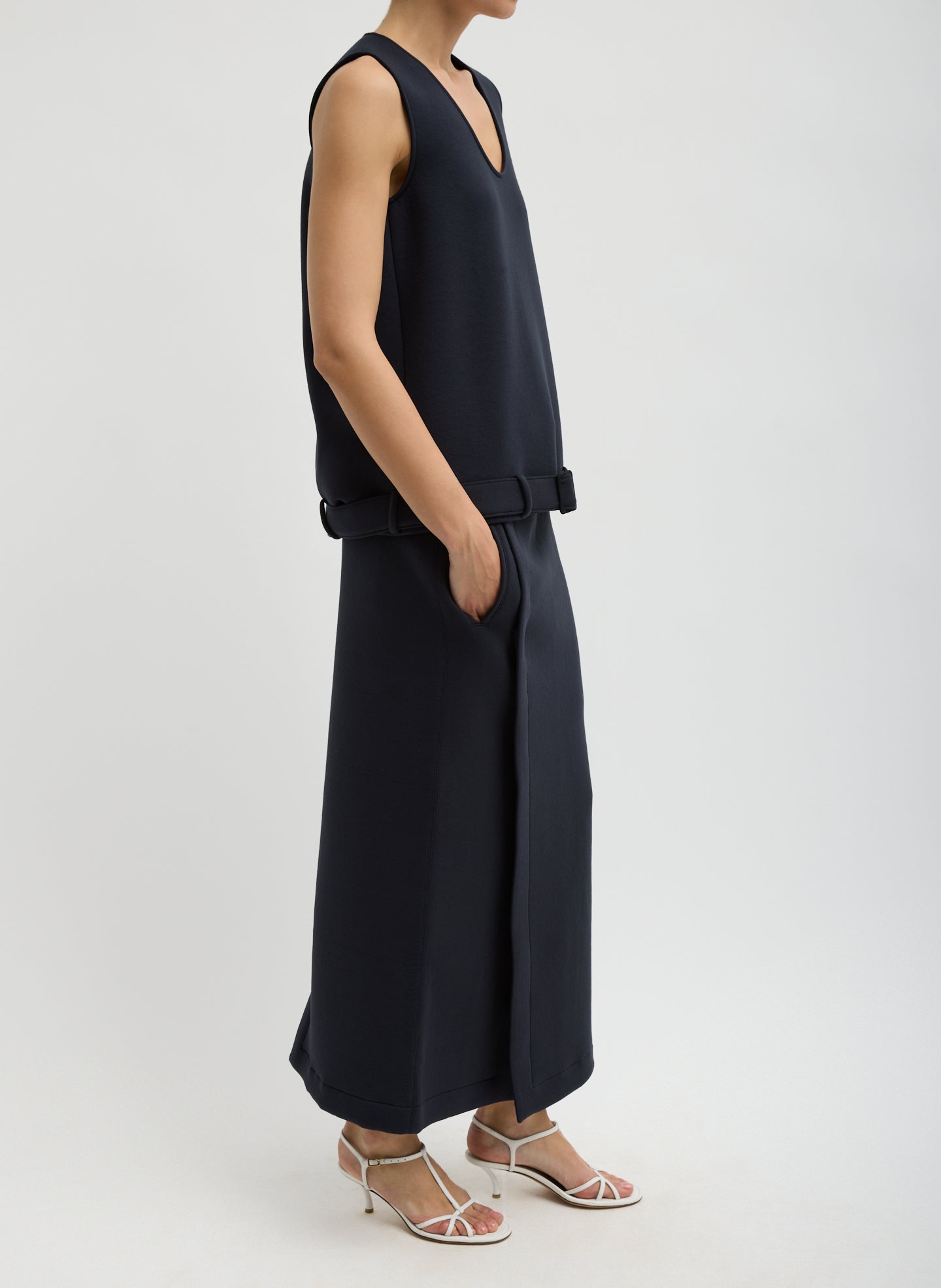 Bonded Viscose Maxi Wrap Skirt | Tibi