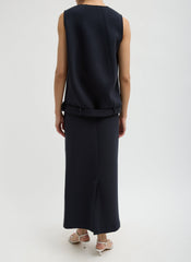 Bonded Viscose Maxi Wrap Skirt | Tibi