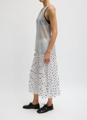 Scribble Dot Print Pull On Pleated Skirt | Tibi