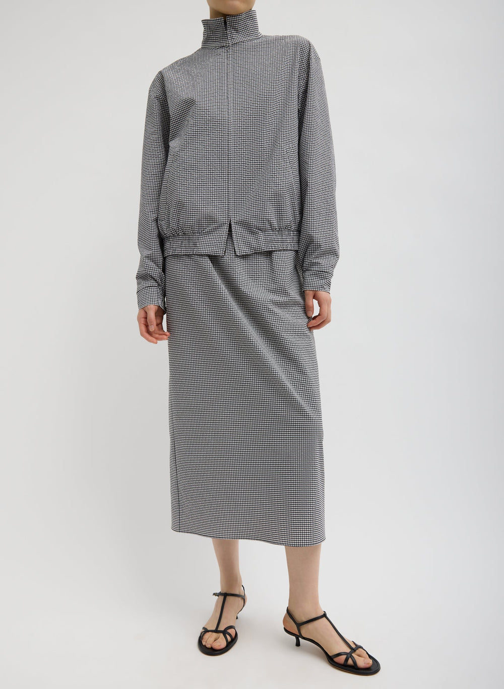 Tech Gingham Slip Skirt | Tibi