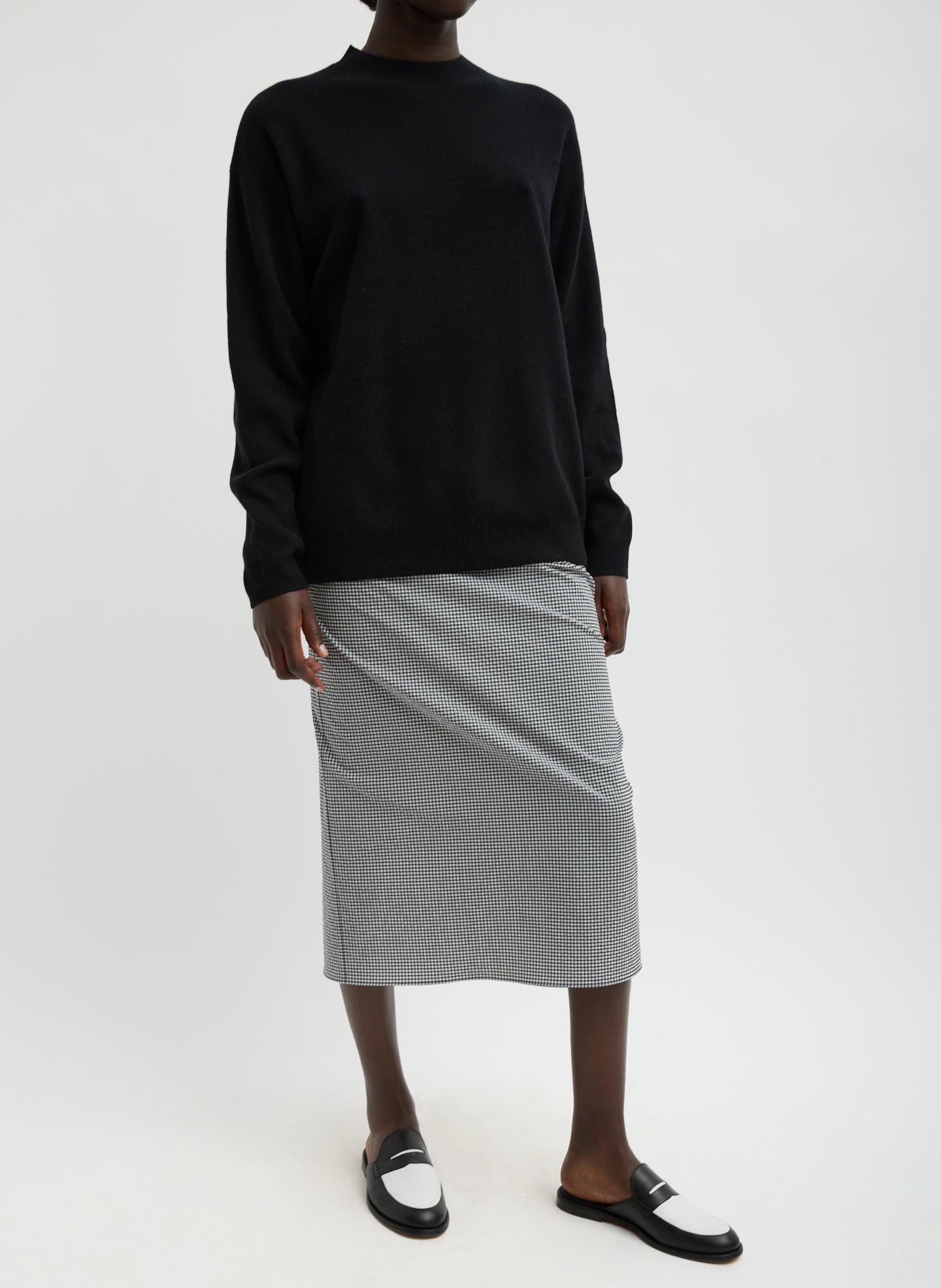 Tech Gingham Slip Skirt | Tibi