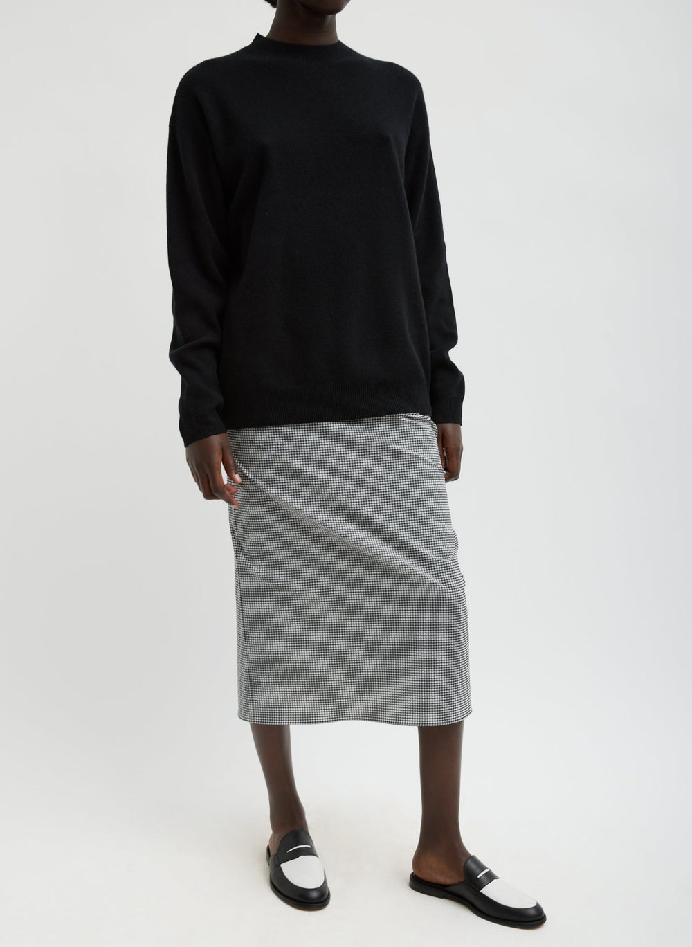 Tech Gingham Slip Skirt | Tibi
