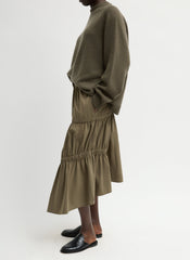 Tech Suiting Asymmetrical Skirt | Tibi