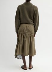 Tech Suiting Asymmetrical Skirt | Tibi