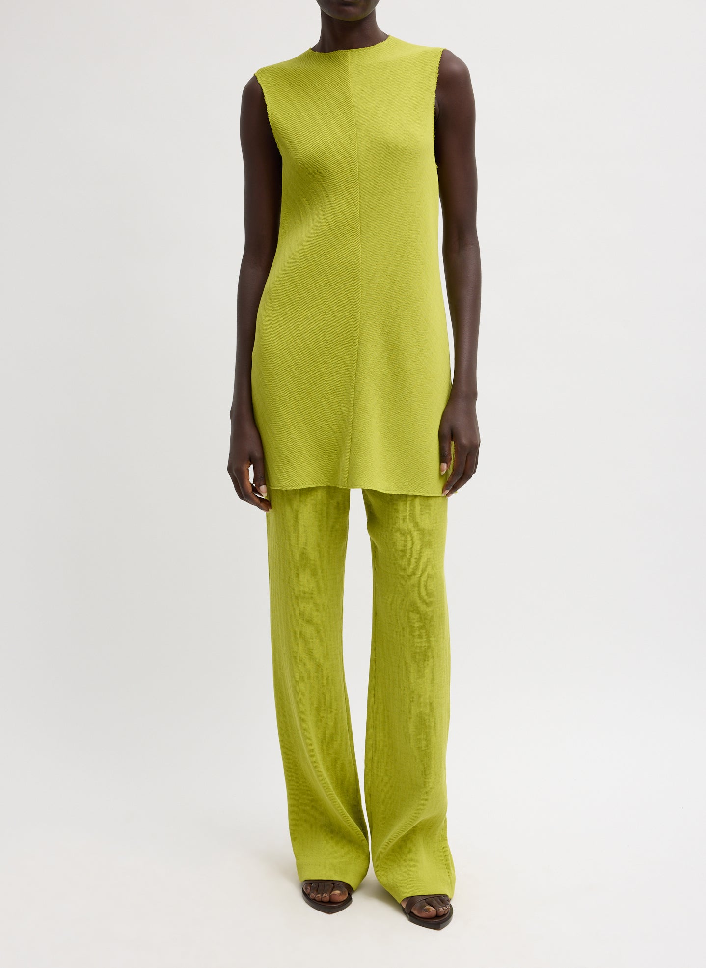 Viscose Plisse Corbit Pant | Tibi