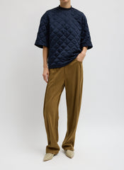 Garment Dyed Stretch Twill Tuck Pant | Tibi