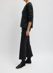 Compact Tech Knit Cropped Bootcut Pant | Tibi