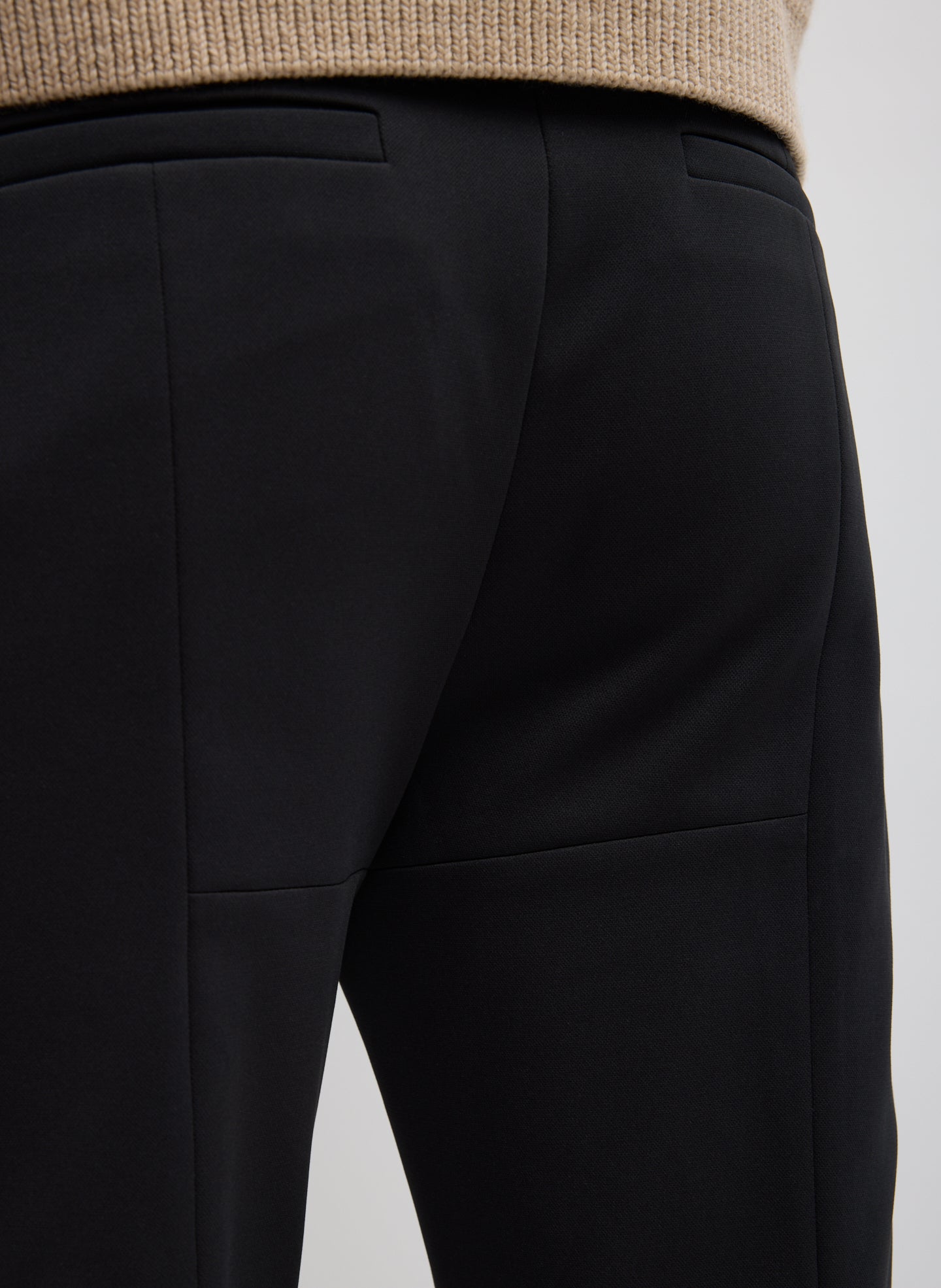 Compact Tech Knit Cropped Bootcut Pant | Tibi