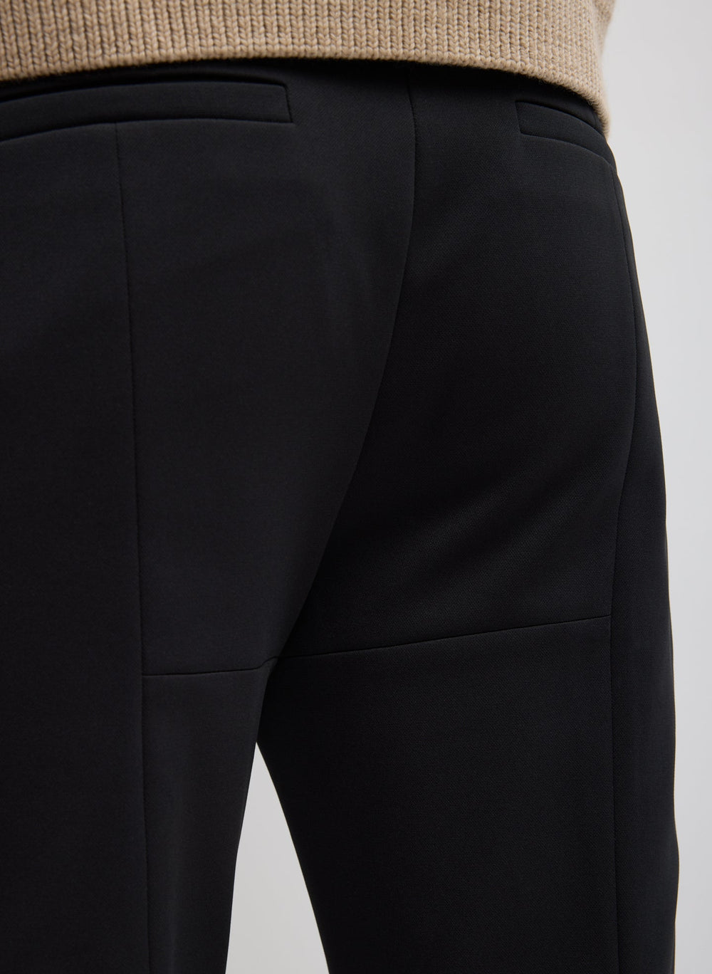 Compact Tech Knit Cropped Bootcut Pant | Tibi