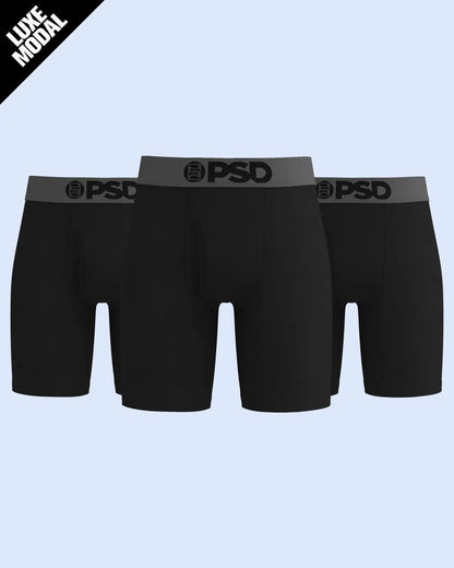 PSD Luxe Modal 3 Pack - Black Grey - Standard Length - Luxe Modal