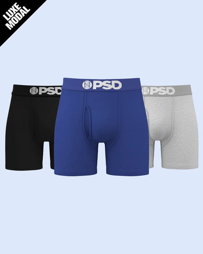 PSD Luxe Modal 3 Pack - LA Blue - Mid Length - Luxe Modal