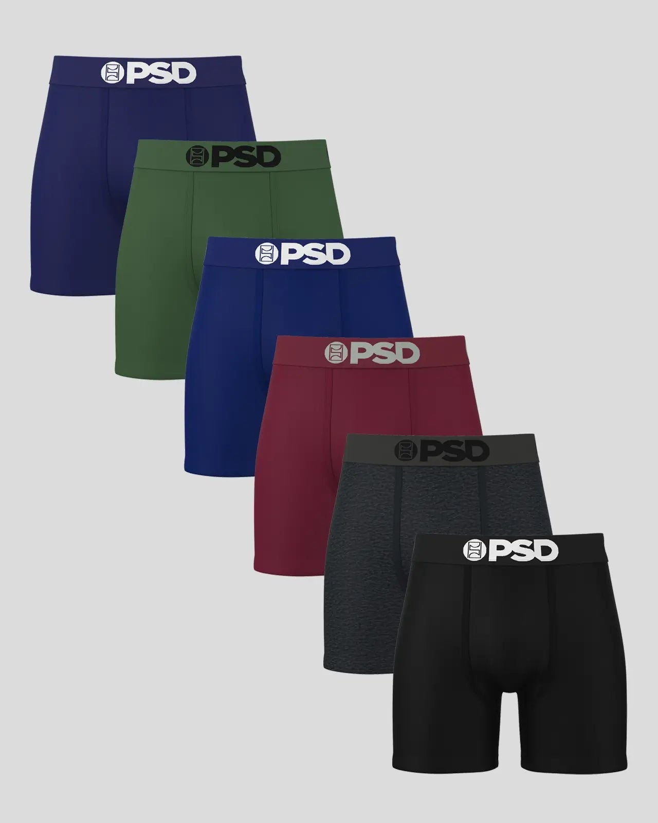 PSD Solids 6 Pack - Dark Tones - Mid Length - Cotton