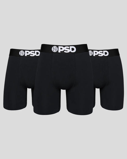 PSD Solids 3 Pack - Black - Standard Length - Cotton