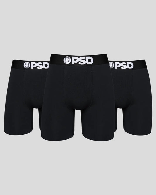 PSD Solids 3 Pack - Black - Standard Length - Cotton