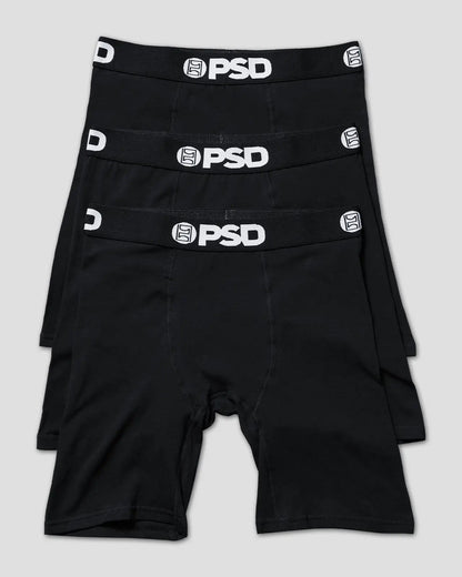 PSD Solids 3 Pack - Black - Standard Length - Cotton