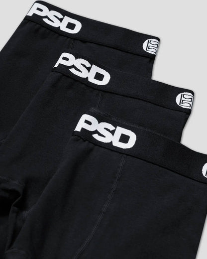 PSD Solids 3 Pack - Black - Standard Length - Cotton