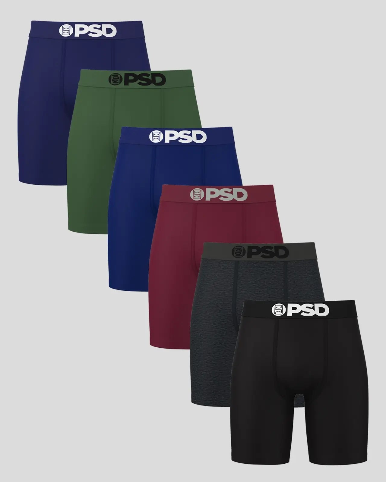 PSD Solids 6 Pack - Dark Tones - Standard Length - Cotton
