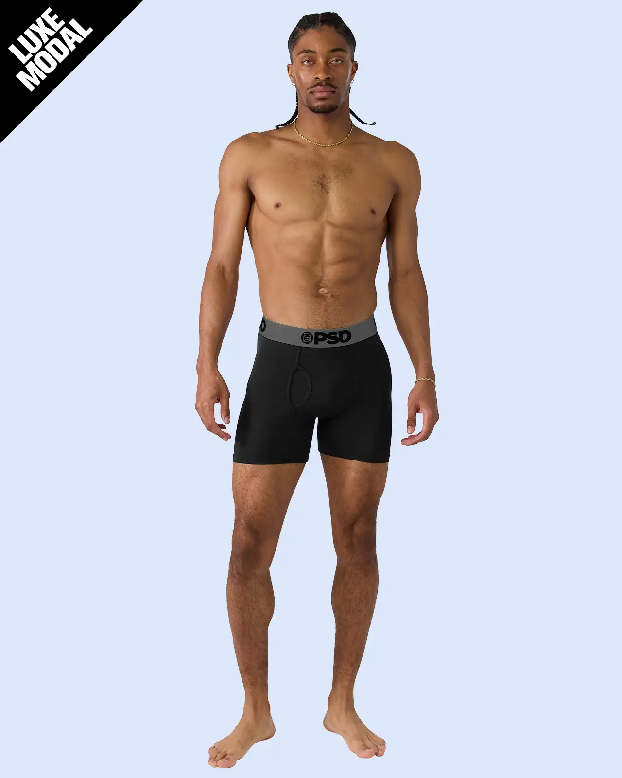 PSD Luxe Modal - Black Grey - Mid Length - Luxe Modal