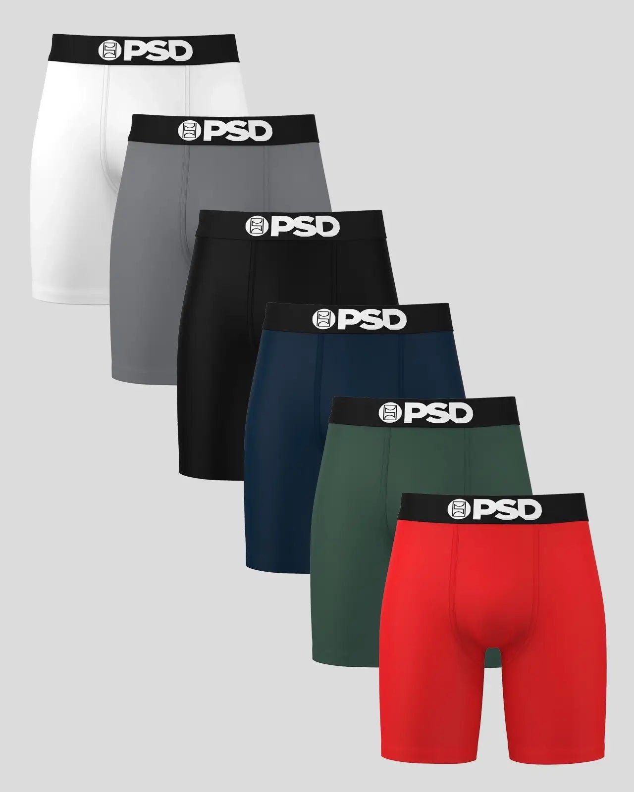 PSD Solids 6 Pack - Primary - Standard Length - Cotton