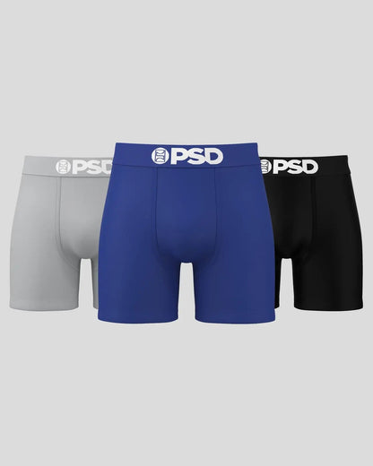 PSD Solids 3 Pack - LA Blue - Mid Length - Cotton
