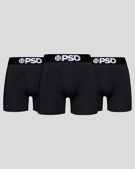 PSD Modal 3 Pack - Black - Mid Length - Modal