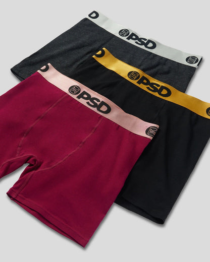 PSD 3 Pack - Metallic Solids - Mid Length - Cotton