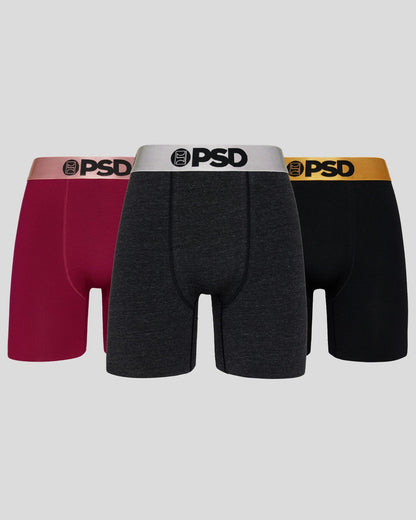 PSD 3 Pack - Metallic Solids - Standard Length - Cotton