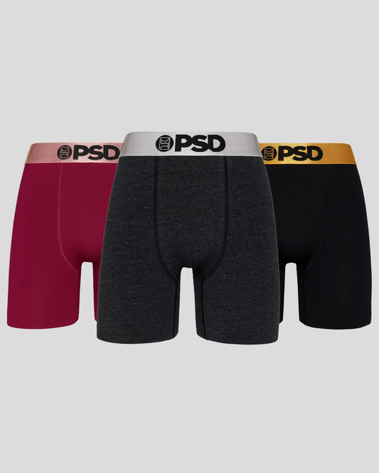PSD 3 Pack - Metallic Solids - Standard Length - Cotton
