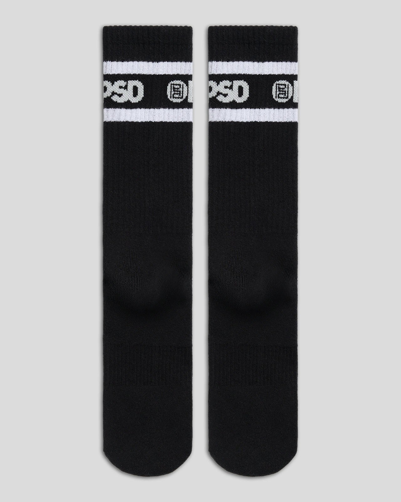 PSD 3 Pack - Logo Stripe Crew - Black - Crew Sock