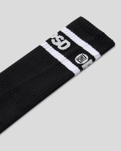 PSD 3 Pack - Logo Stripe Crew - Black - Crew Sock