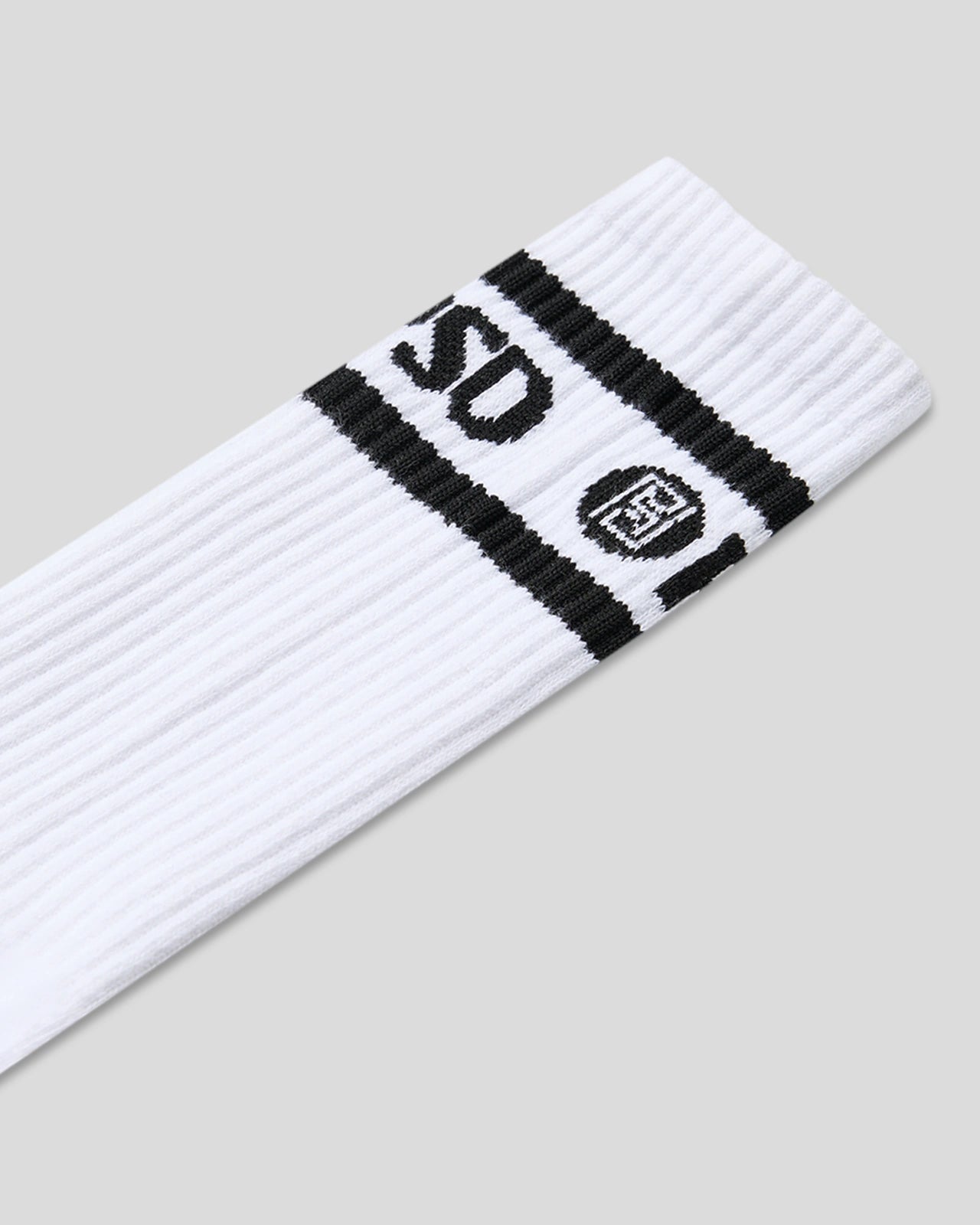 PSD 3 Pack - Logo Stripe Crew - White - Crew Sock