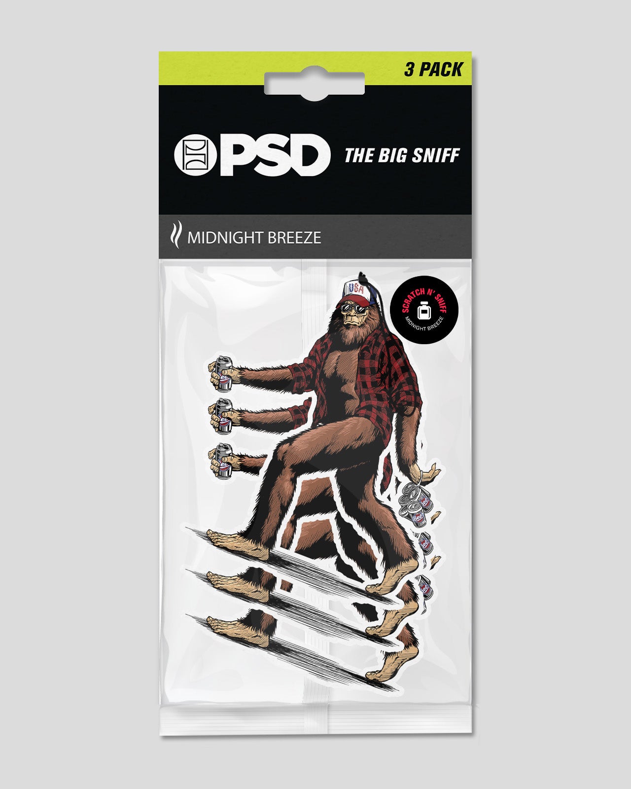 PSD 3 Pack - Big Foot - Air Freshener