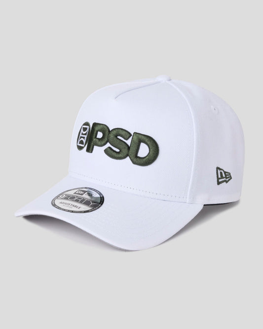 PSD New Era x PSD Logo Hat White/Green - ACCESSORIES