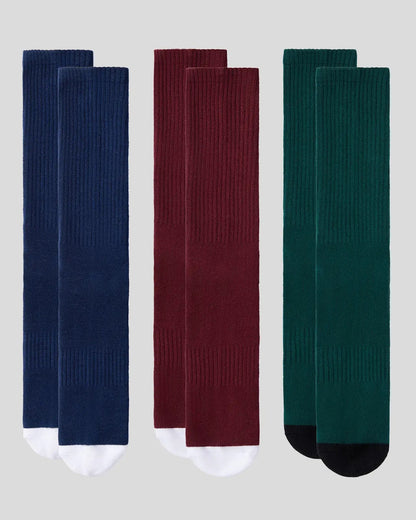 PSD 3 Pack - Logo Crew - Dark Tones - Crew Sock