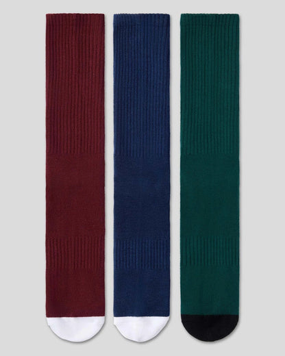 PSD 3 Pack - Logo Crew - Dark Tones - Crew Sock