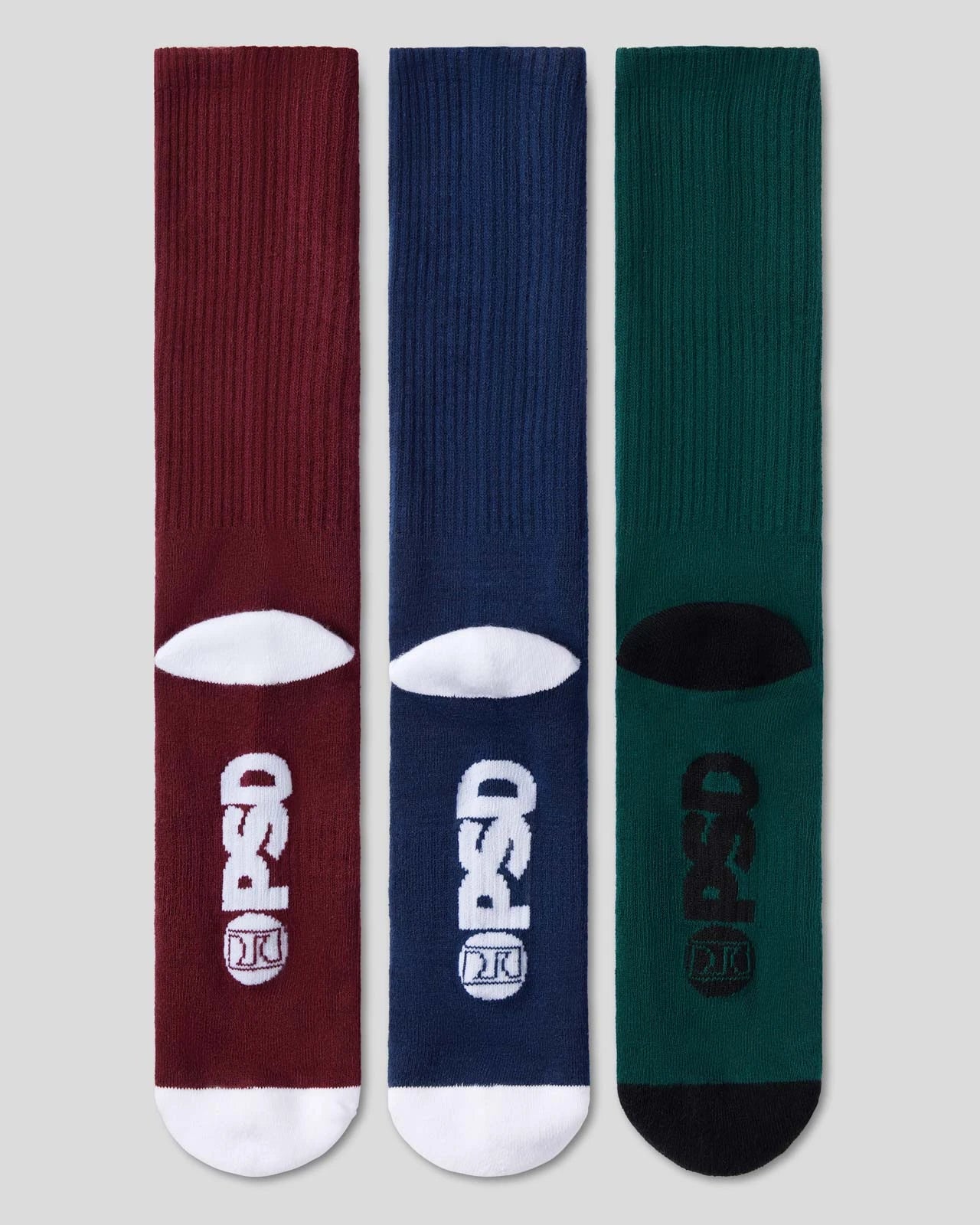 PSD 3 Pack - Logo Crew - Dark Tones - Crew Sock