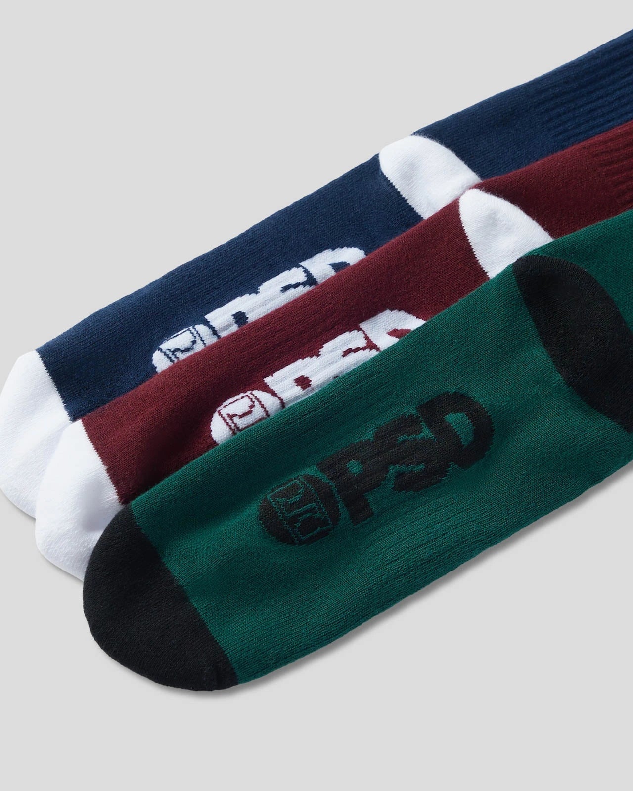 PSD 3 Pack - Logo Crew - Dark Tones - Crew Sock