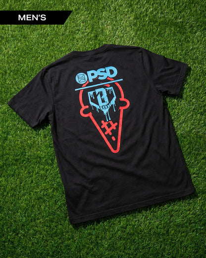PSD Baseball Lifestyle 101 - Black Tee - Graphic Tee