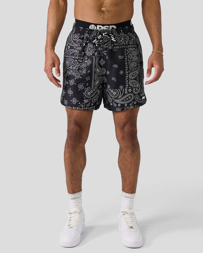 PSD Khaki Paisley Essential Short - Essential Short