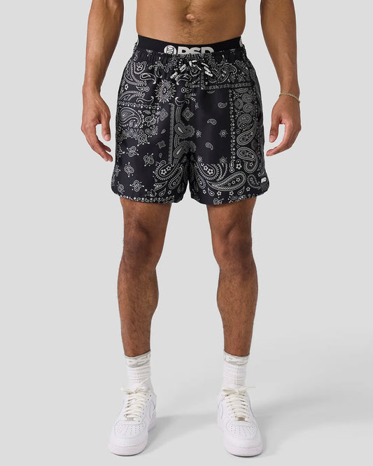 PSD Khaki Paisley Essential Short - Essential Short