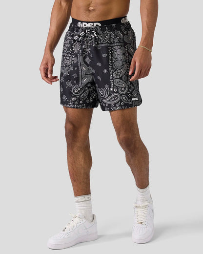 PSD Khaki Paisley Essential Short - Essential Short