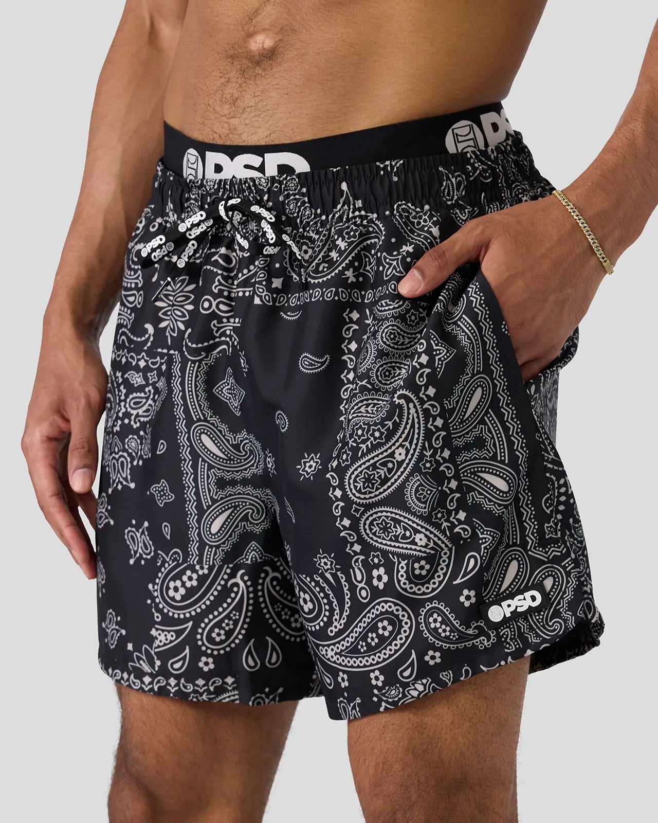PSD Khaki Paisley Essential Short - Essential Short