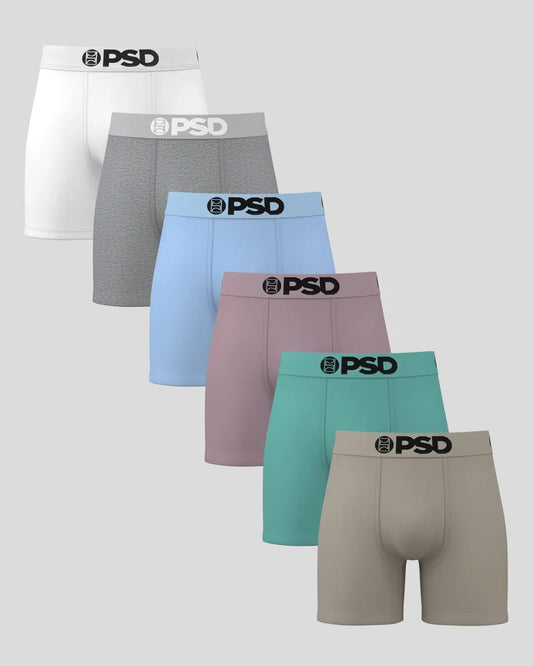 PSD Solids 6 Pack - Essentials - Mid Length - Cotton