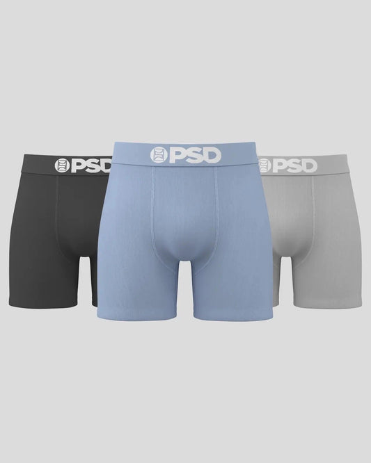 PSD Solids 3 Pack - Core Light Blue - Mid Length - Cotton