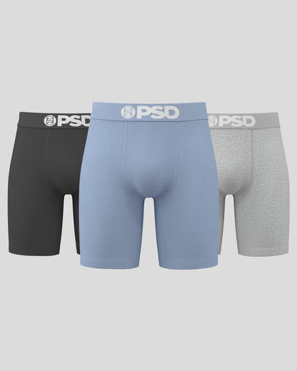 PSD Solids 3 Pack - Core Light Blue - Standard Length - Cotton